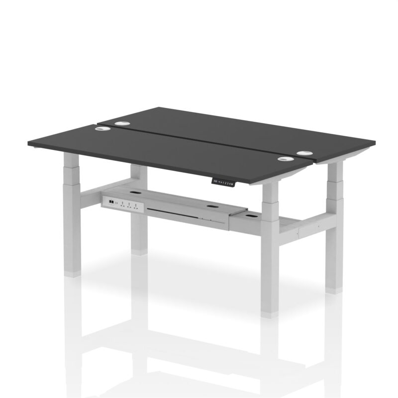 Air Back-to-Back Slimline Height Adjustable Bench Desk - 2 Person - Image 80