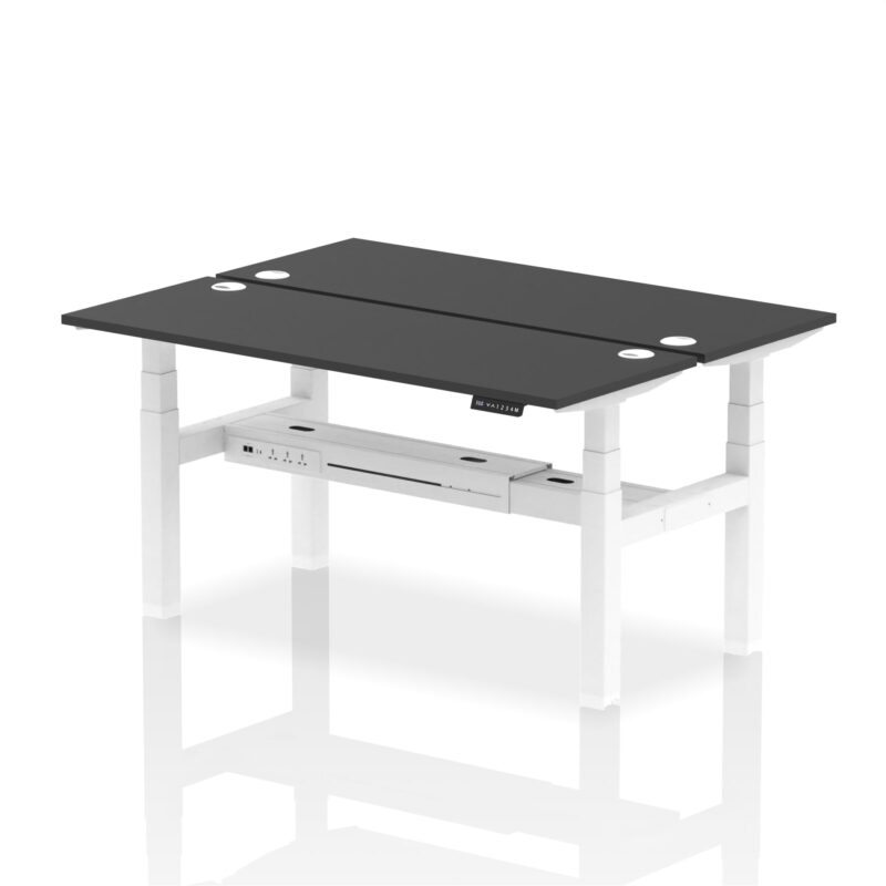 Air Back-to-Back Slimline Height Adjustable Bench Desk - 2 Person - Image 81