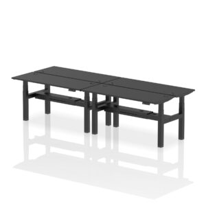 Air Back-to-Back Slimline Height Adjustable Bench Desk - 4 Person - Image 79