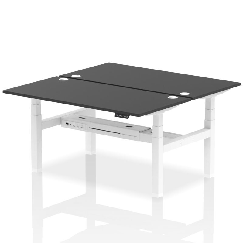 Air Back-to-Back Height Adjustable Bench Desk - 2 Person - Image 81