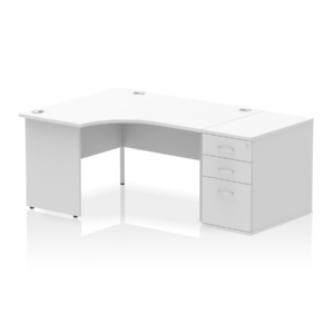 Impulse Panel End Crescent Desk Workstation - Image 67