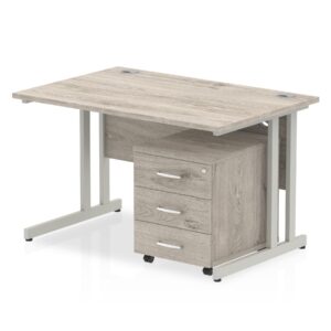 Impulse 1200mm Cantilever Straight Desk With Mobile Pedestal - Image 11
