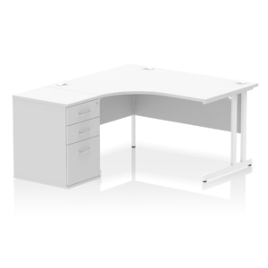 Impulse 1400mm Cantilever Left Crescent Desk Workstation - Image 17