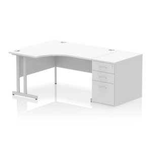 Impulse 1400mm Cantilever Left Crescent Desk Workstation - Image 37