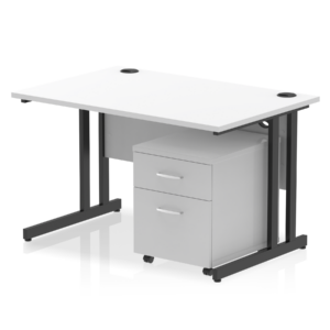 Impulse 1200mm Cantilever Straight Desk With Mobile Pedestal - Image 32