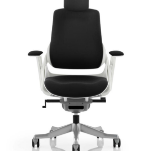 Zure High Back White Shell Executive Office Chair with Arms - Image 2