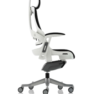 Zure High Back White Shell Executive Office Chair with Arms - Image 4