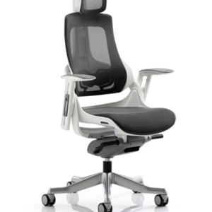Zure High Back White Shell Executive Office Chair with Arms - Image 5