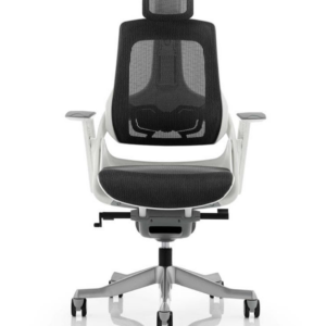 Zure High Back White Shell Executive Office Chair with Arms - Image 6