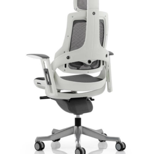 Zure High Back White Shell Executive Office Chair with Arms - Image 7