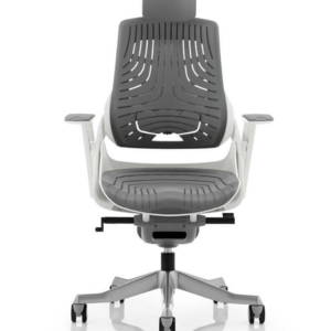 Zure High Back White Shell Executive Office Chair with Arms - Image 10