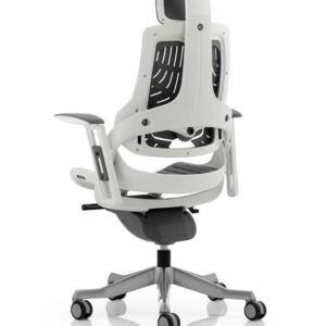Zure High Back White Shell Executive Office Chair with Arms - Image 11