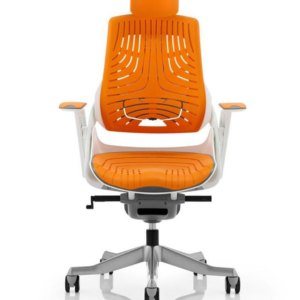 Zure High Back White Shell Executive Office Chair with Arms - Image 14