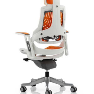 Zure High Back White Shell Executive Office Chair with Arms - Image 15