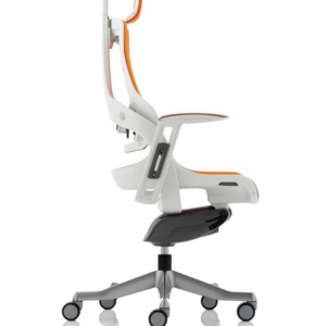 Zure High Back White Shell Executive Office Chair with Arms - Image 16