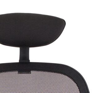 Denver High Mesh Back Black Task Operator Office Chair with Arms - Image 33