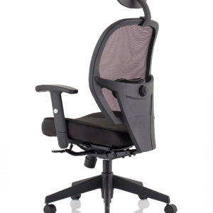 Denver High Mesh Back Black Task Operator Office Chair with Arms - Image 5