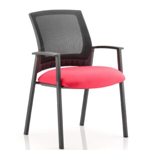 Metro Medium Mesh Back Stacking Visitor Chair with Arms - Image 5
