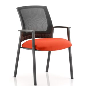 Metro Medium Mesh Back Stacking Visitor Chair with Arms - Image 11