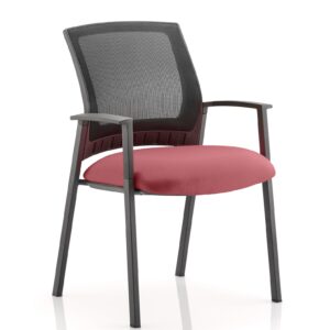 Metro Medium Mesh Back Stacking Visitor Chair with Arms - Image 6