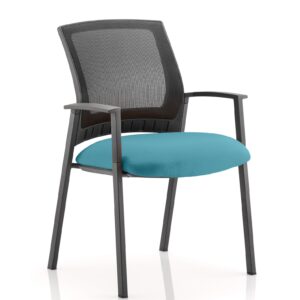Metro Medium Mesh Back Stacking Visitor Chair with Arms - Image 7