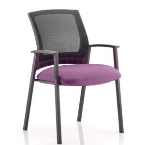Metro Medium Mesh Back Stacking Visitor Chair with Arms - Image 12