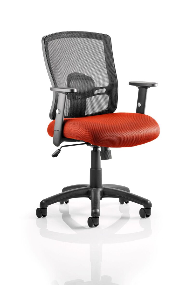 Portland Medium Mesh Back Task Operator Office Chair with Arms - Image 11