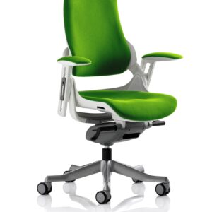 Zure High Back White Shell Executive Office Chair with Arms - Image 40