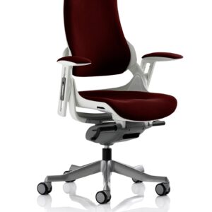 Zure High Back White Shell Executive Office Chair with Arms - Image 44