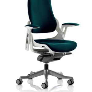 Zure High Back White Shell Executive Office Chair with Arms - Image 45