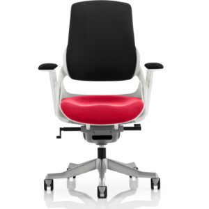 Zure High Back White Shell Executive Office Chair with Arms - Image 47