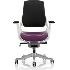 Zure High Back White Shell Executive Office Chair with Arms - Image 55