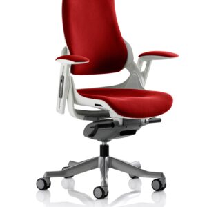 Zure High Back White Shell Executive Office Chair with Arms - Image 38