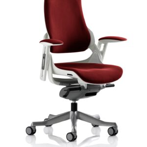 Zure High Back White Shell Executive Office Chair with Arms - Image 56