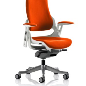 Zure High Back White Shell Executive Office Chair with Arms - Image 57