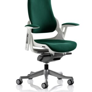 Zure High Back White Shell Executive Office Chair with Arms - Image 59