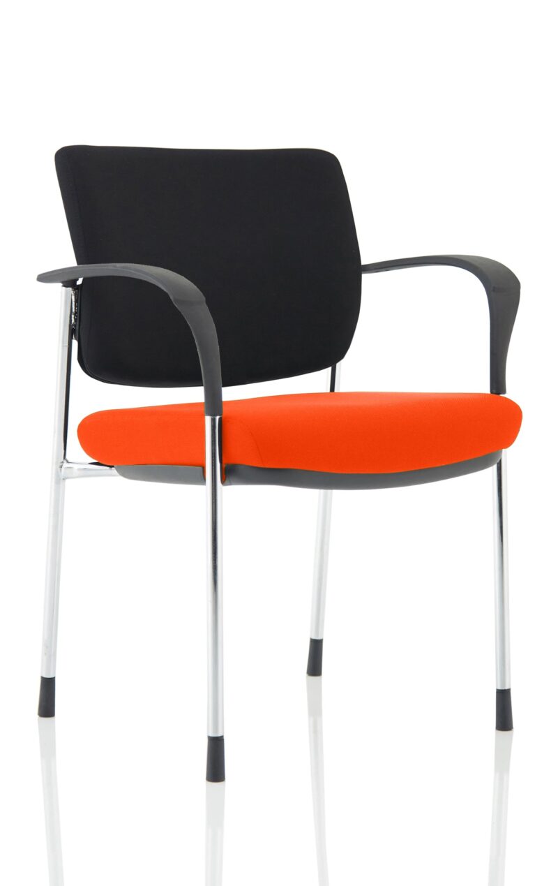 Brunswick Deluxe Medium Back Stacking Visitor Office Chair with Arms Bespoke - Image 15