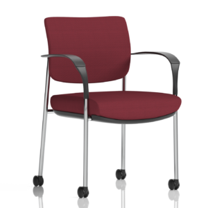 Brunswick Deluxe Medium Back Stacking Visitor Office Chair with Arms with Castors Bespoke - Image 26