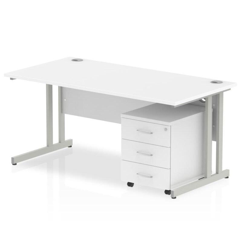Impulse 1600mm Cantilever Straight Desk With Mobile Pedestal - Image 18
