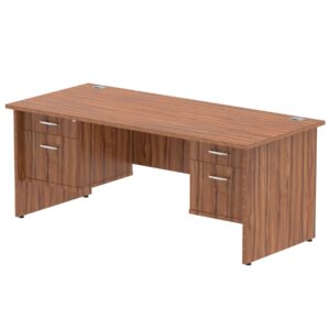 Impulse 1600mm Panel End Straight Desk With Two Fixed Pedestal - Image 12