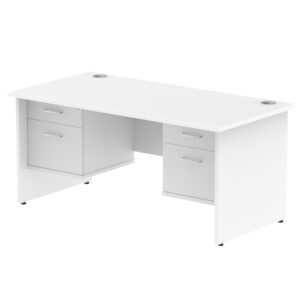 Impulse 1600mm Panel End Straight Desk With Two Fixed Pedestal - Image 14