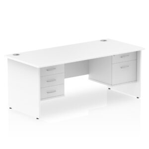 Impulse 1600mm Panel End Straight Desk With Two Fixed Pedestal - Image 15
