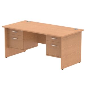 Impulse 1600mm Panel End Straight Desk With Two Fixed Pedestal - Image 10