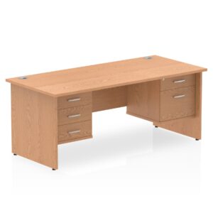 Impulse 1600mm Panel End Straight Desk With Two Fixed Pedestal - Image 11