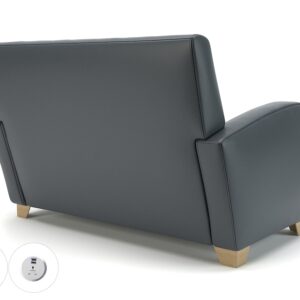 Wynne 132cm Wide Sofa in Cristina Marrone Ultima Faux Leather - Image 2