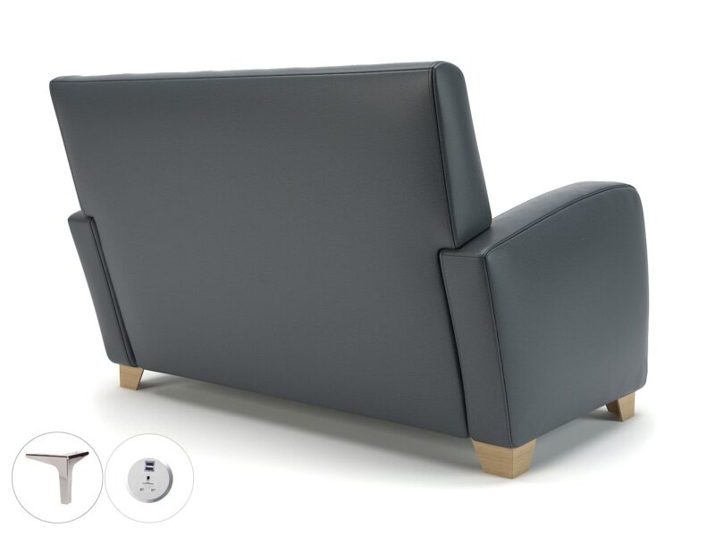 Wynne 132cm Wide Sofa in Cristina Marrone Ultima Faux Leather - Image 6