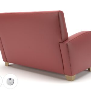 Wynne 132cm Wide Sofa in Cristina Marrone Ultima Faux Leather - Image 34