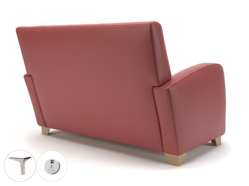 Wynne 132cm Wide Sofa in Cristina Marrone Ultima Faux Leather - Image 34