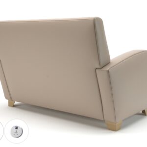 Wynne 132cm Wide Sofa in Cristina Marrone Ultima Faux Leather - Image 60