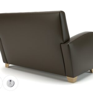 Wynne 132cm Wide Sofa in Cristina Marrone Ultima Faux Leather - Image 74